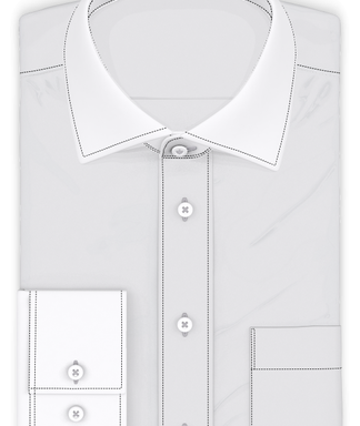 Vollzwirn Twill Hellgrau Businesshemd