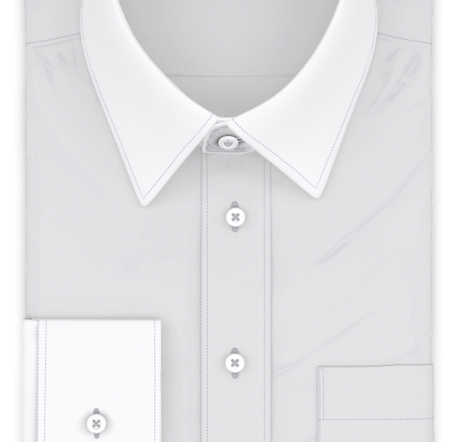 Full-twist twill light gray business shirt – Template image