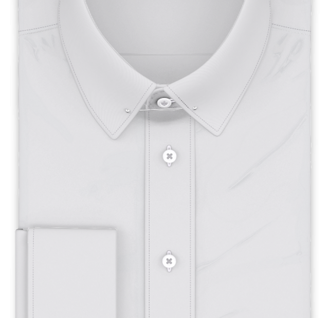 Full-twist twill light gray formal shirt – Template image