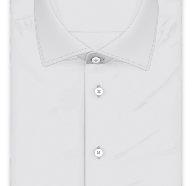 Full-twist twill light gray short-sleeve shirt – Template image
