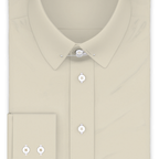 Full-twist twill cream formal shirt – Preview 1