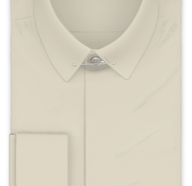 Full-twist twill cream formal shirt – Template image