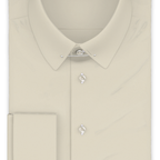 Full-twist twill cream formal shirt – Preview 1
