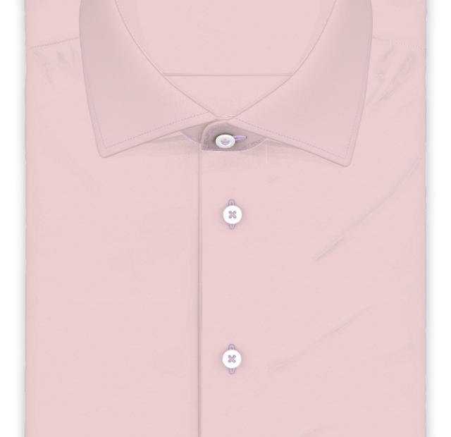 Full-twist twill pink short-sleeve shirt – Template image