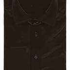 Full-twist twill mocha brown short-sleeved casual shirt – Preview 1