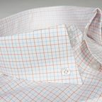 Kariertes Buttondownhemd orange-weiß-blau-kariert – Vorschau 5