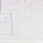 Kariertes Buttondownhemd orange-weiß-blau-kariert – Vorschau 6