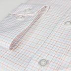 Kariertes Buttondownhemd orange-weiß-blau-kariert – Vorschau 2