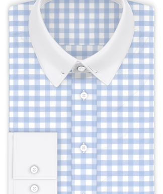 Vichykaro Hellblau Businesshemd