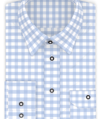 Vichykaro Hellblau Trachtenhemd