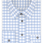 Vichy checkered light blue traditional shirt – Preview 1