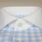 Vichykaro light blue with french cuff – Preview 5