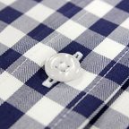 Dark Blue White Checkered 2ply Shirt Custom Made – Preview 2
