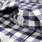 Dark Blue White Checkered 2ply Shirt Custom Made – Preview 3