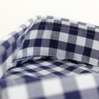 Dark Blue White Checkered 2ply Shirt Custom Made – Preview 4