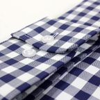 Dark Blue White Checkered 2ply Shirt Custom Made – Preview 8