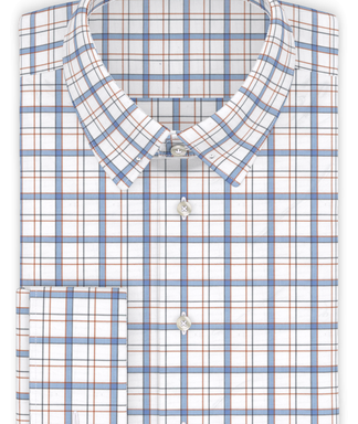 Blau Rot Überkaro Businesshemd