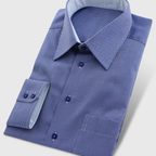 Noble 2ply Cotton Shirt Navy – Preview 1