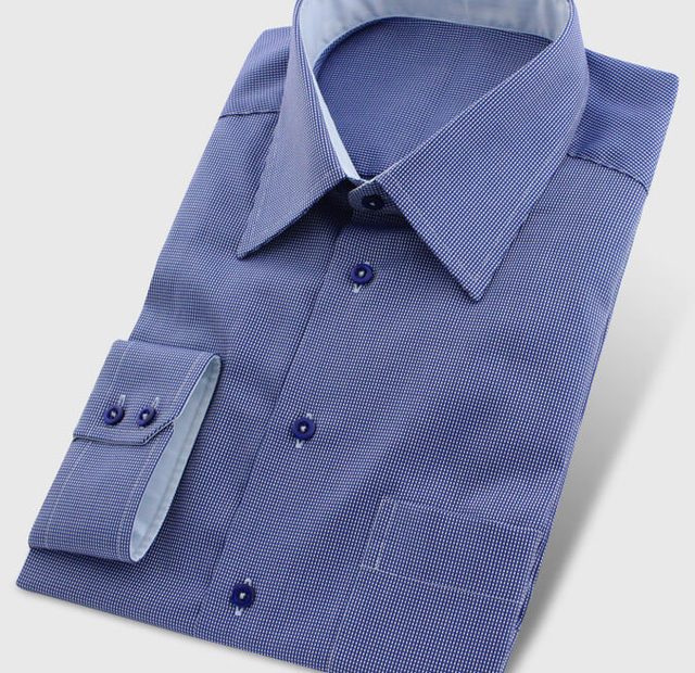 Noble 2ply Cotton Shirt Navy – Template image