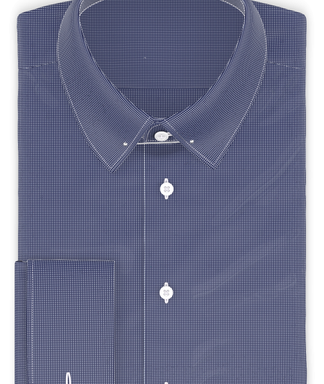 Vollzwirn Dunkelblau Piqué Festliches Hemd