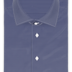 Short-sleeved full-twist dark blue piqué casual shirt – Preview 1