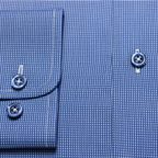 Dark blue piqué shirt made in full twine  – Preview 5