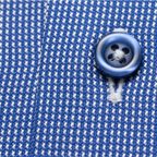 Dark blue piqué shirt made in full twine  – Preview 6