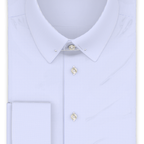 Full-twist alpine blue piqué formal shirt – Preview 1