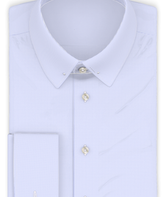 Vollzwirn Alpinblau Piqué Festliches Hemd