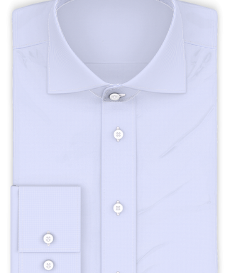 Vollzwirn Alpinblau Piqué Freizeithemd