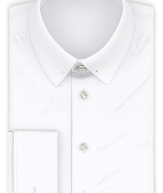 Vollzwirn Popeline Weiß Festliches Hemd