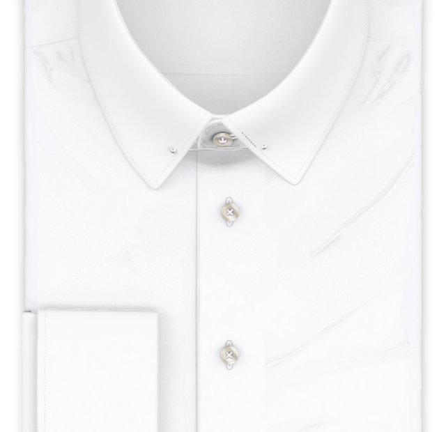 Full-twist poplin white formal shirt – Template image