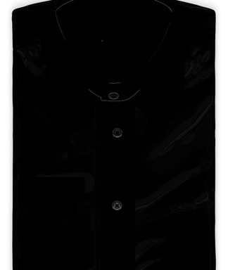 Vollzwirn Popeline Schwarz Freizeithemd Kurzarm