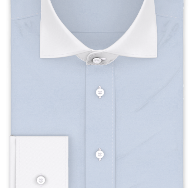 Full-twist poplin light blue Winchester shirt – Template image