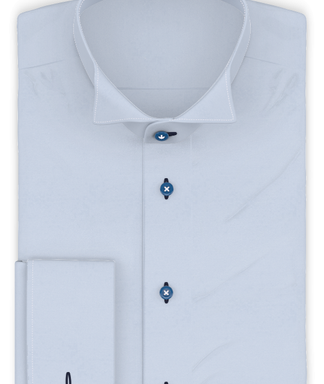 Vollzwirn Popeline Hellblau Festliches Hemd