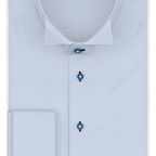 Full-twist poplin light blue formal shirt – Preview 1