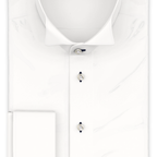 Full-twist poplin ivory wedding shirt with mother-of-pearl buttons – Preview 1