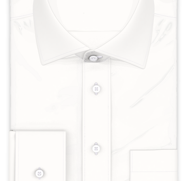 Full-twist poplin ivory business shirt – Template image