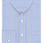 Poplin light blue striped casual shirt – Preview 1