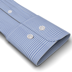 Poplin light blue striped formal shirt – Preview 2