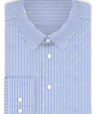 Popeline Hellblau gestreift Festliches Hemd