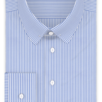 Poplin light blue striped formal shirt – Preview 1