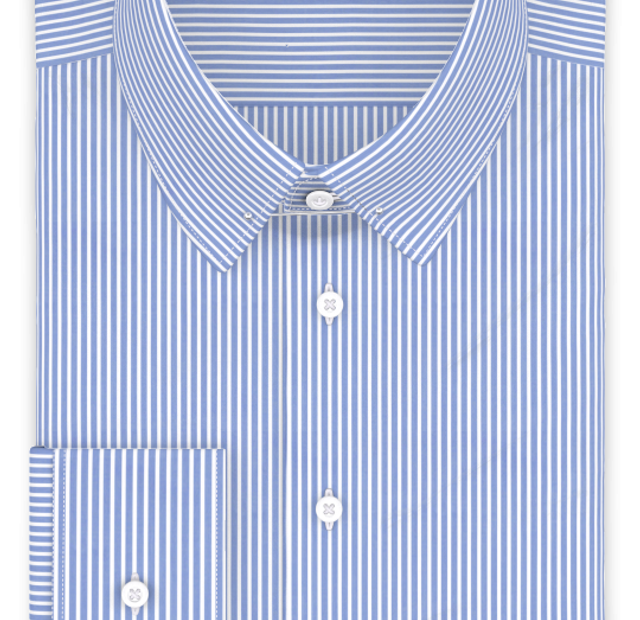 Poplin light blue striped formal shirt – Template image
