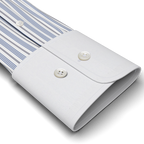 Blau Dunkelblau gestreift Businesshemd – Vorschau 2