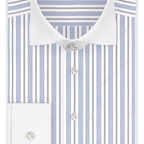 Blau Dunkelblau gestreift Businesshemd – Vorschau 1