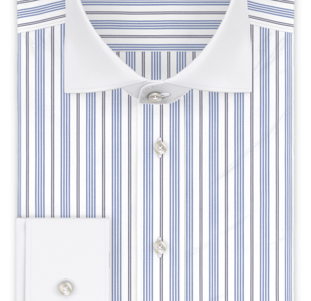 Blau Dunkelblau gestreift Businesshemd – Vorlagenbild