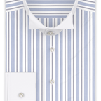 Blue dark blue striped wing collar shirt – Preview 1
