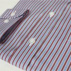 Feines Hemd in Dobby-Streifenmuster Weinrot Blau – Vorschau 2