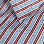 Feines Hemd in Dobby-Streifenmuster Weinrot Blau – Vorschau 3