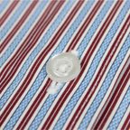 Feines Hemd in Dobby-Streifenmuster Weinrot Blau – Vorschau 6